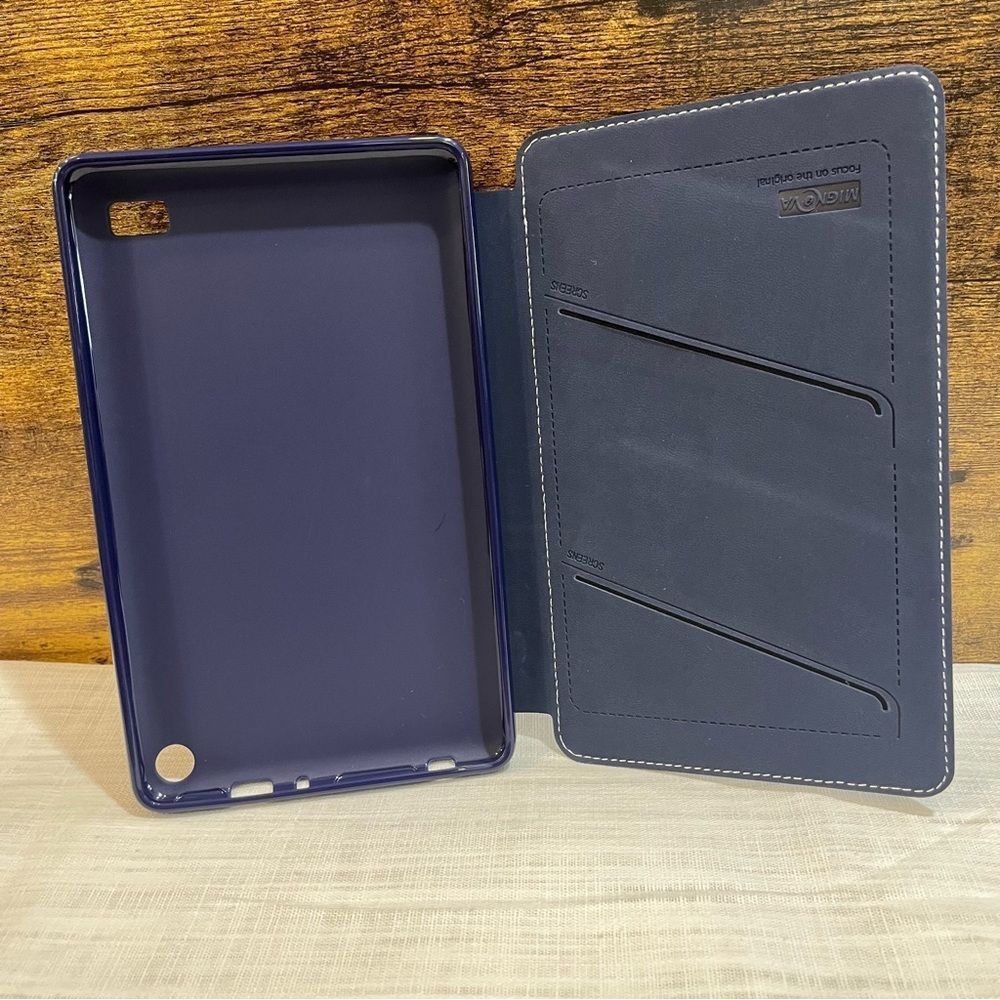 Mignova Slim Case Synthetic Leather Folio Book Cover Case with Card Pocket - Picture 6 of 11